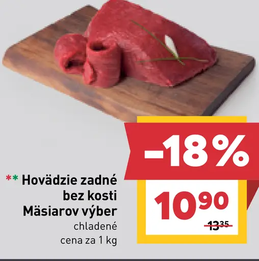 Hovädzie zadné bez kosti