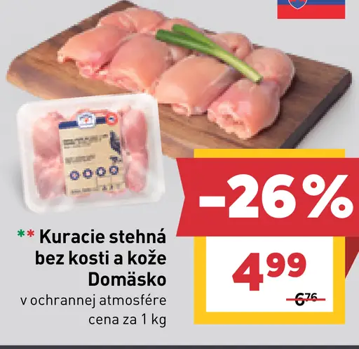 Kuracie stehná bez kosti a kože