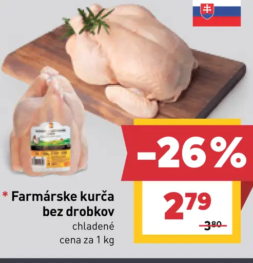 Farmárske kurča bez drobků