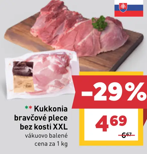 Kukknonia bravcové plece bez kosti XXL