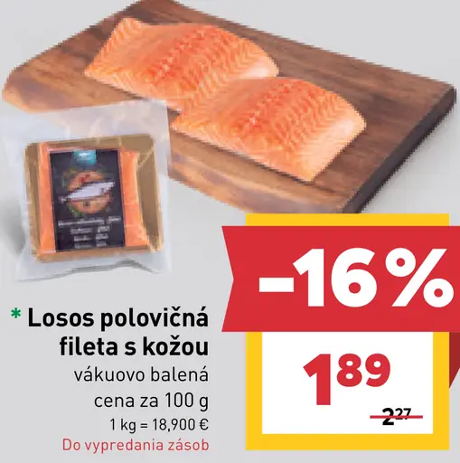 Losos polovičná fileta s kožou