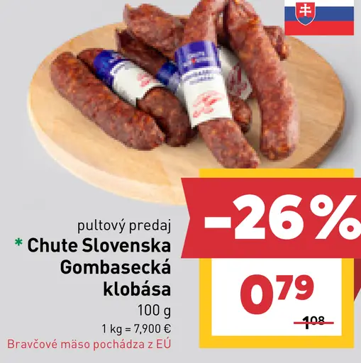 Chute Slovenska Gombasecká klobása