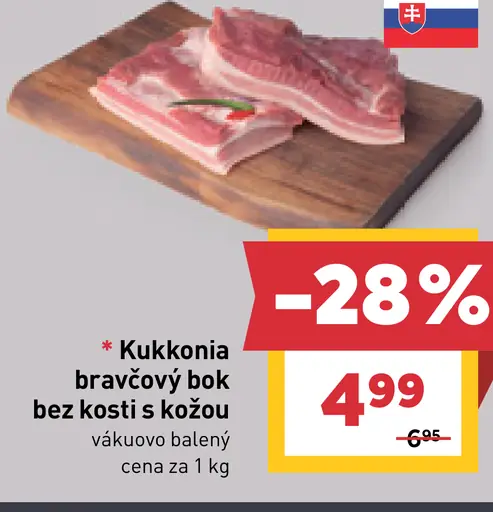 Kukkonia bravčový bok bez kosti s kožou