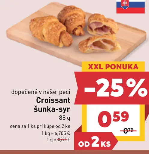 Croissant šunka-syr