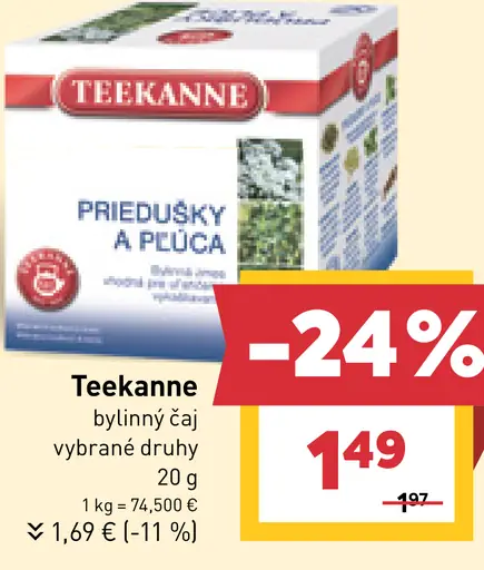 Teekanne bylinný čaj vybrané druhy