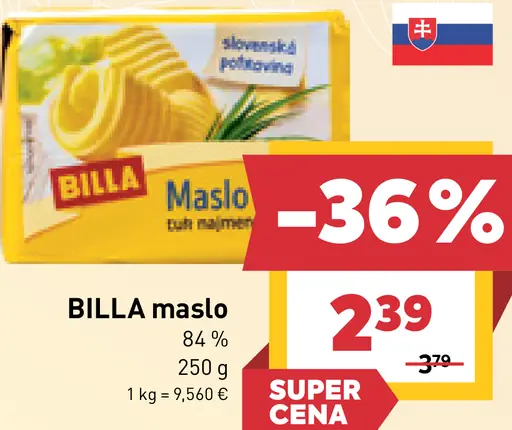 BILLA maslo