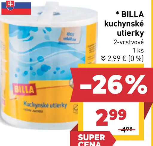 BILLA kuchynské utierky