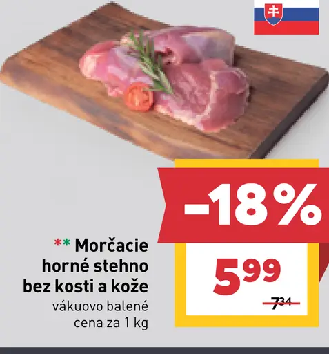 Morčacie horné stehno bez kosti a kože