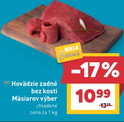 Hovädzie zadné bez kosti