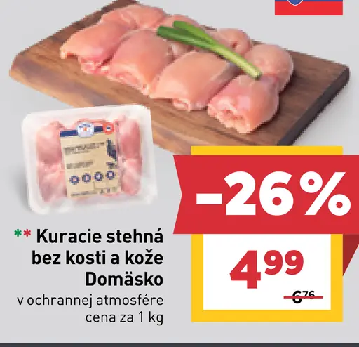 Kuracie stehná bez kosti a kože