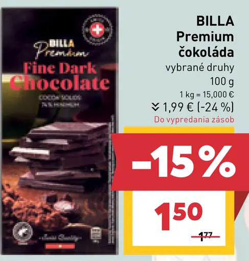 BILLA Premium čokoláda