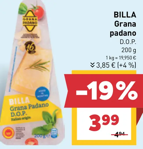 BILLA Grana padano D.O.P.