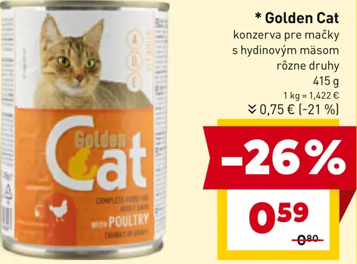 Golden Cat konzerva pre mačky s hydinovým mäsom