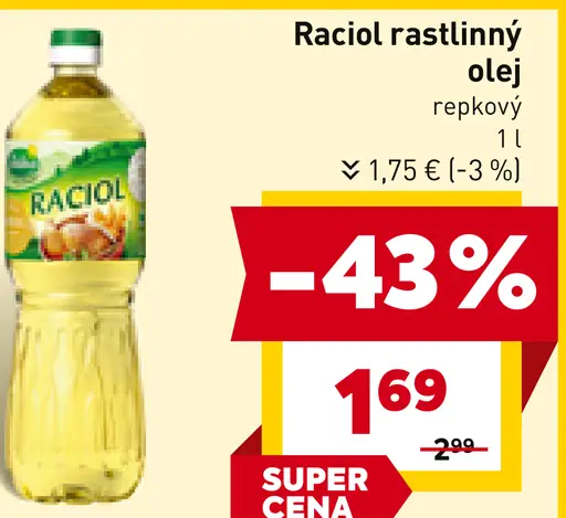 Raciol rastlinný olej