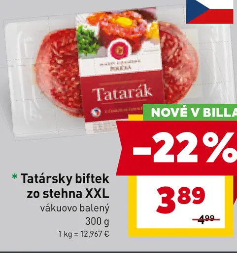 Tatársky biftek zo stehna XXL