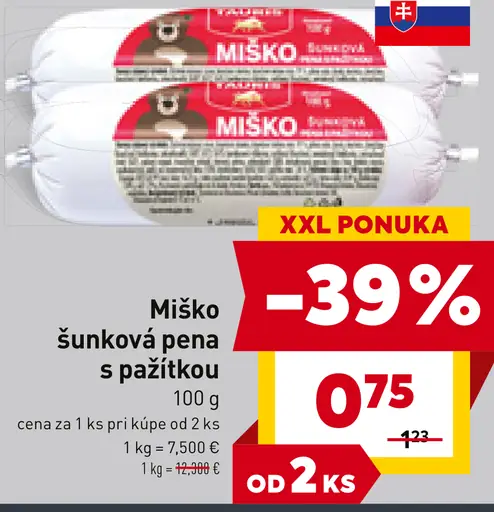 Miško šunková pena s pažítkou