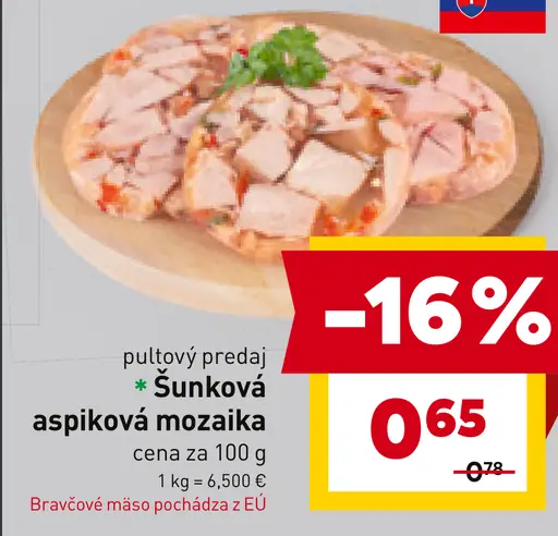 Šunková aspiková mozaika