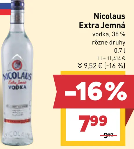 Nicolaus Extra Jemná Vodka