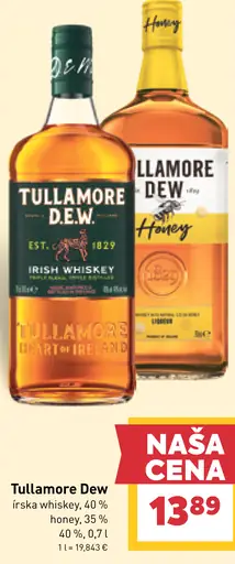 Tullamore Dew írska whiskey