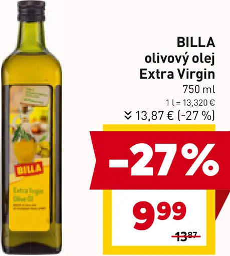 BILLA Olivový olej Extra Virgin