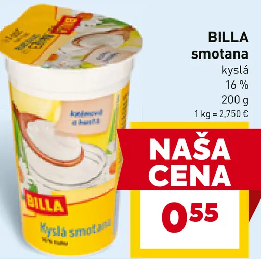 BILLA smotana