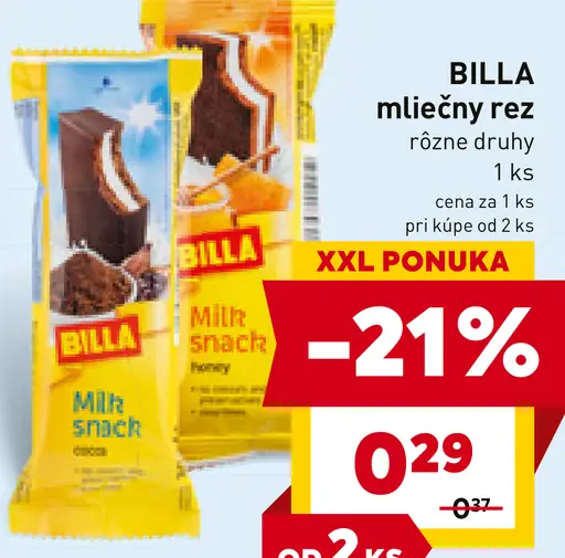 BILLA mliečny rez