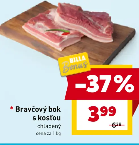 Bravčový bok s kosťou chladený