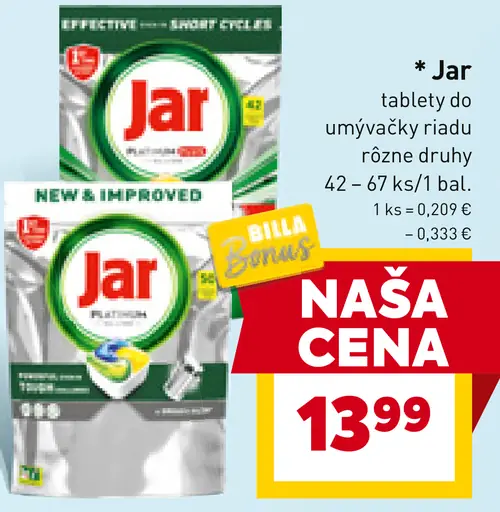 Jar Tablety do umývačky