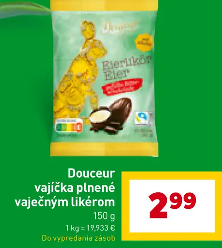 Douceur vajíčka plnené vaječným likérom