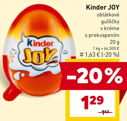 Kinder Joy čokoládové guľôčky v kréme s prekvapením