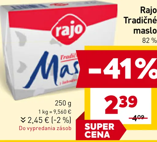 Rajo Tradičné Maslo