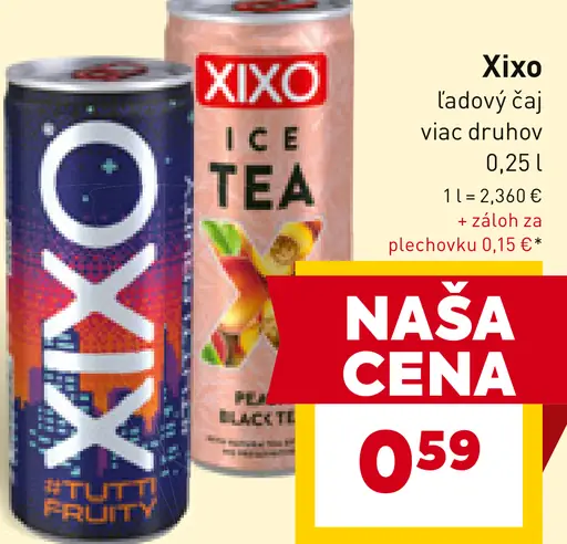 Xixo ľadový čaj rôzne druhy