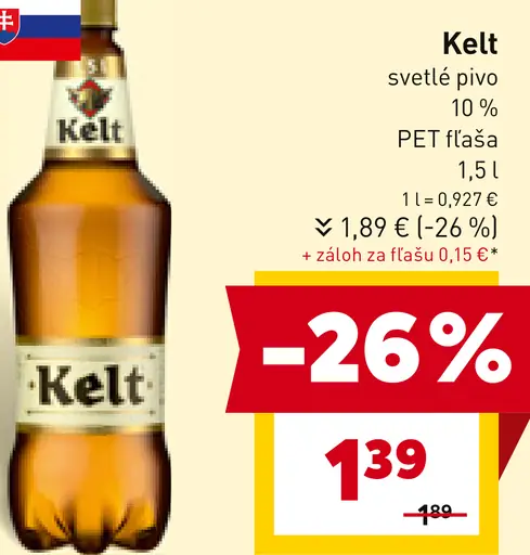 Kelt svetlé pivo