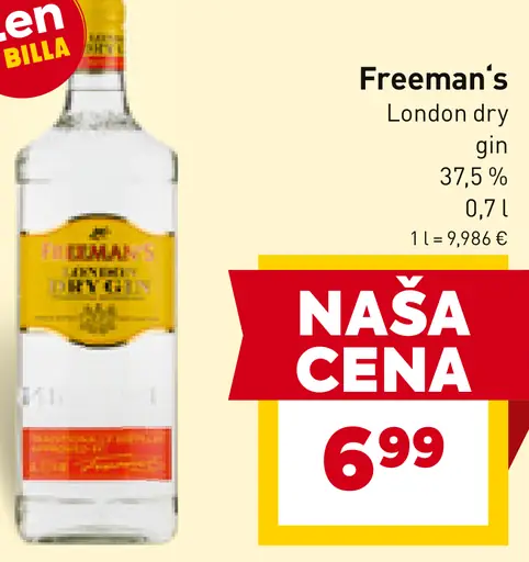 Freeman's London dry gin