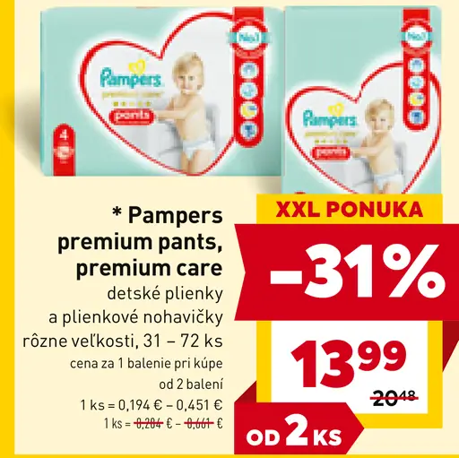 Pampers premium pants, premium care