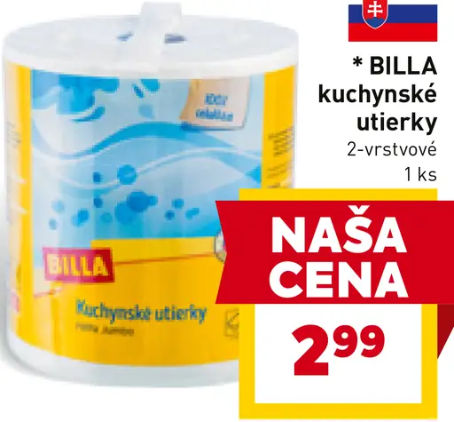 BILLA kuchynské utierky 2-vrstvové