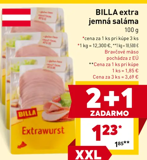 BILLA extra jemná saláma