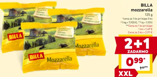 BILLA mozzarella