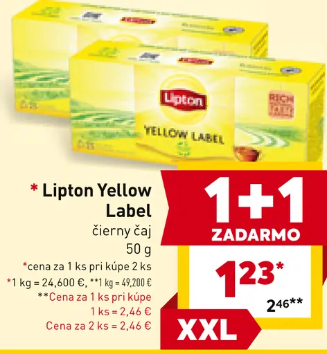 Liptont Yellow Label čierny čaj