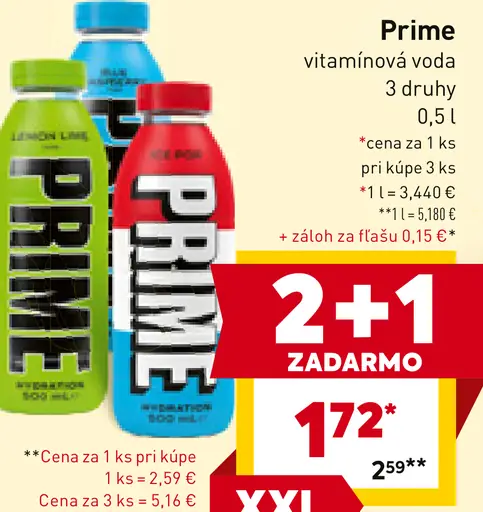 Prime vitamínová voda