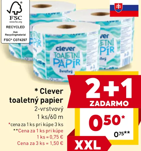 Clever toaletný papier