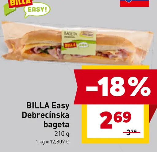 BILLA Easy Debrecínska bageta