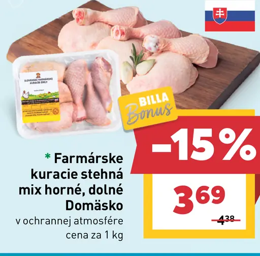 Farmárske kuracie stehná horné, dolné Malé Domášsko