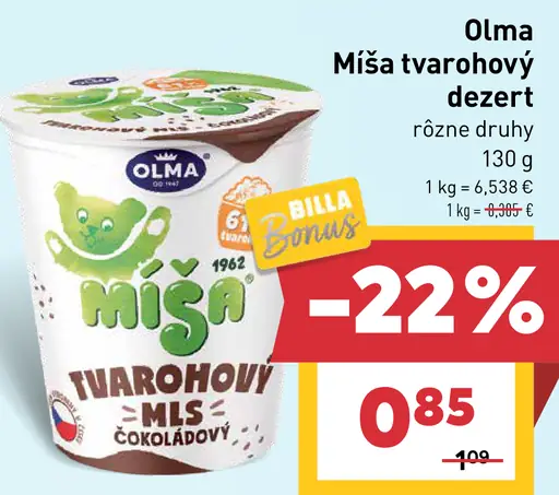 Olma Miša tvarohový dezert
