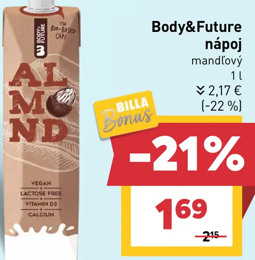Body&Future Almond nápoj mandľový