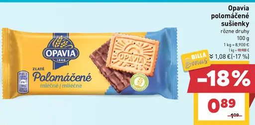 Opavia Polomáčané sušienky