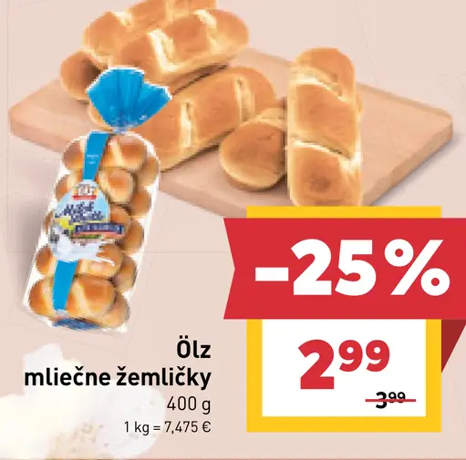 Ölz mliečne žemličky