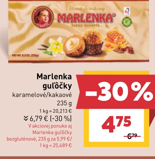 Marlenka guľôčky karamelové/kakaové