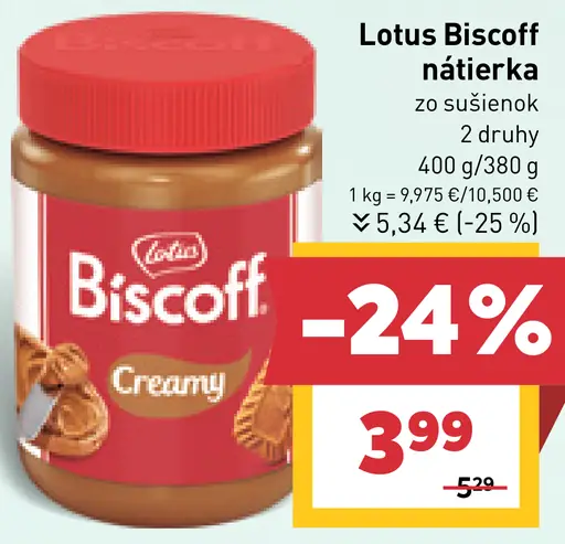 Lotus Biscoff nátierka