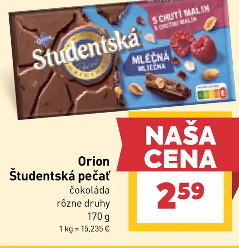 Orion Študentská pečať čokoláda